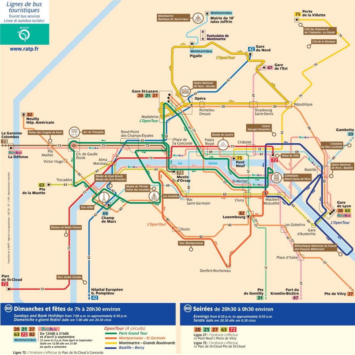 Pariz Autobus Obilazak Mapu - Pariz, Grad, Autobus Mapu (Île-de ...